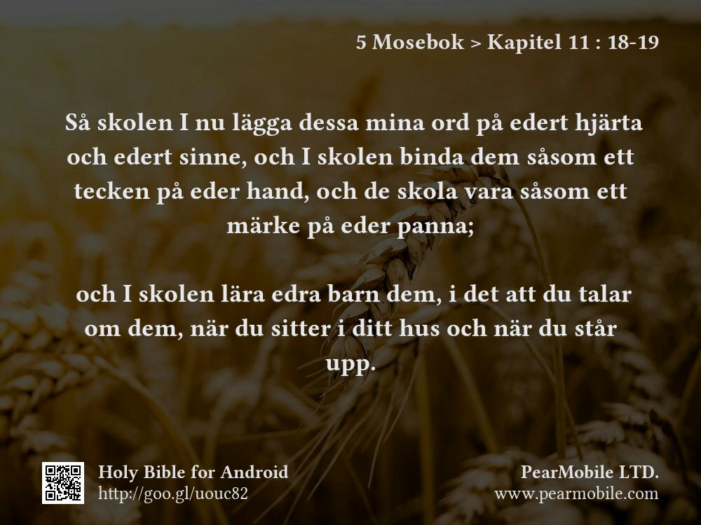 5 Mosebok, Kapitel 11:18-19